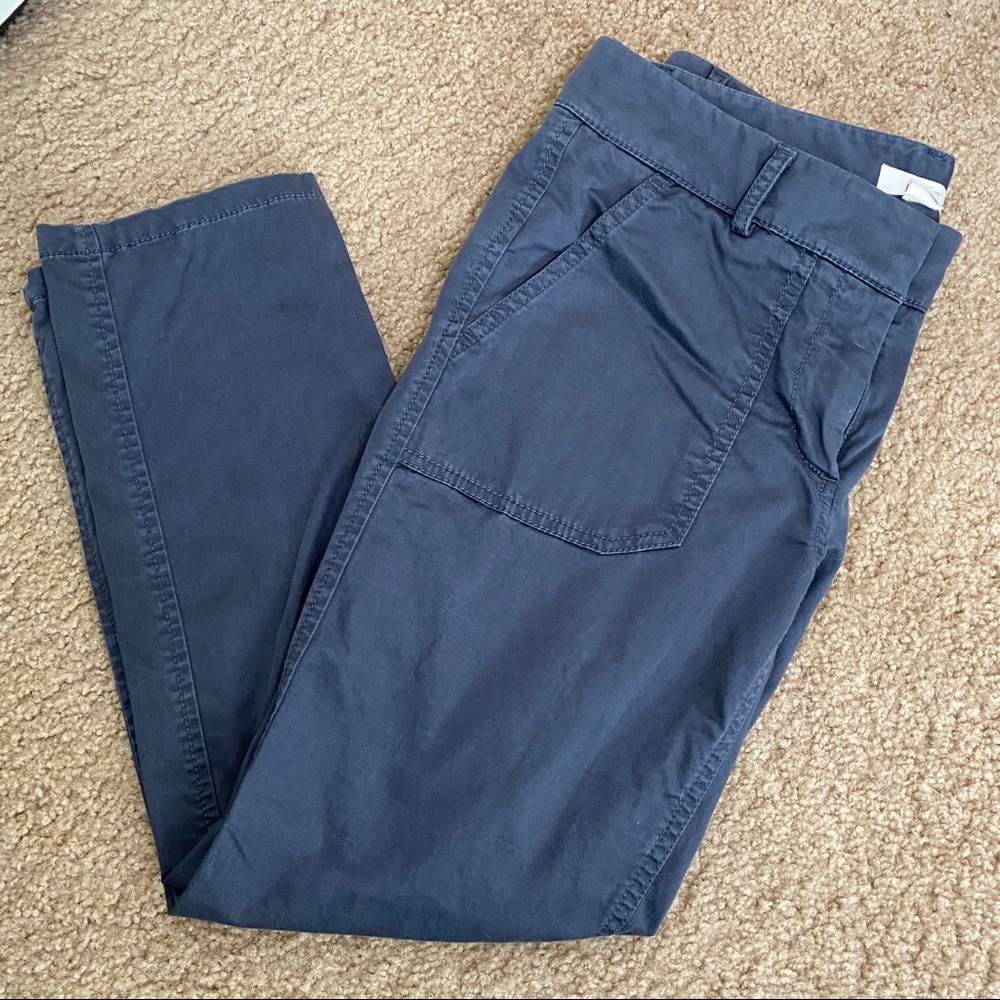 LOFT SLATE GREY COTTON PANT 4P